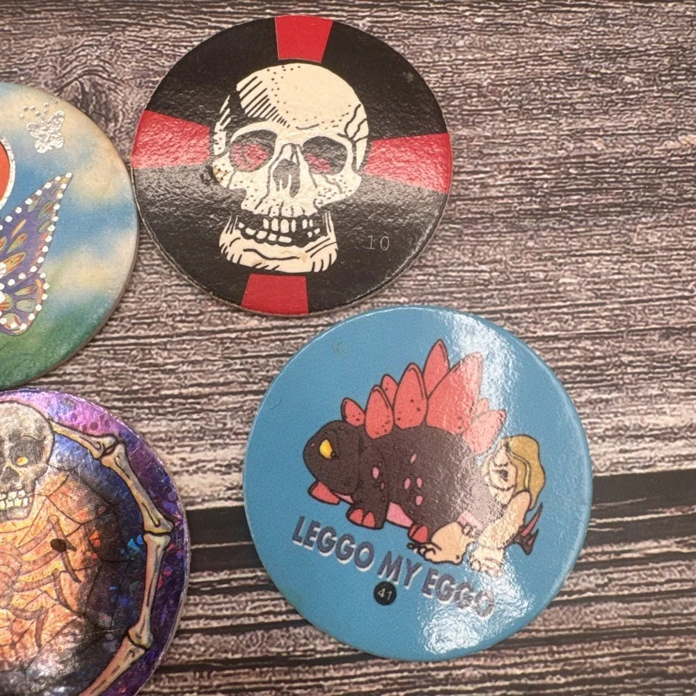 Vintage Pogs Lot of 10 Unbranded / Unidentified 1990's
